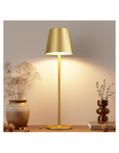 Lámpara de Mesa Inalámbrica Kakanuo LED Recargable 38.4cm Dorada