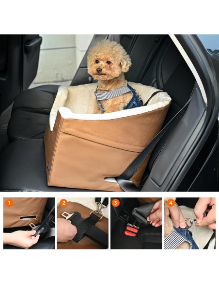 Asiento Elevador para Mascotas Amazon Basics Beige 45.72x45.72cm