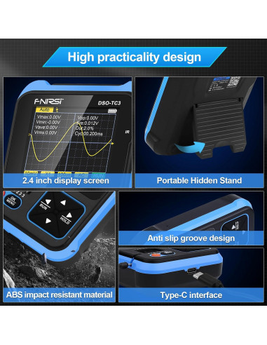 Osciloscopio DSO-TC3 Portátil 3-en-1 500kHz Generador de Señal