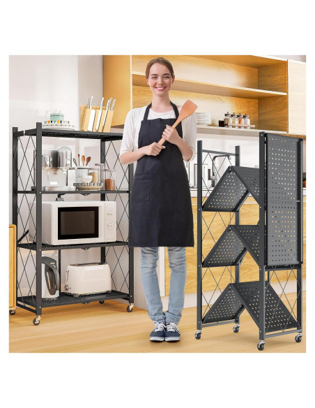 Estante Plegable SKONYON 4 Niveles con Ruedas 272 kg Estante Plegable SKONYON 4 Niveles con Ruedas 272 kg