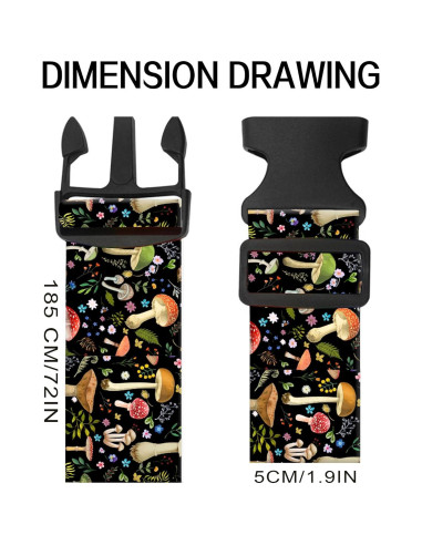 Correas de Equipaje Ajustables ASJHFDIR Hongo Boho 1 Unidad