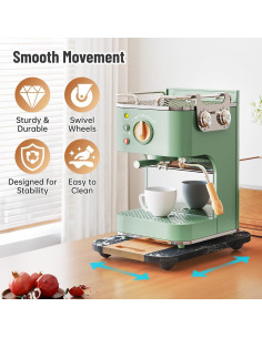 Bandeja Deslizante de Acacia y Mármol NiHome 35.5x24.1 cm 2