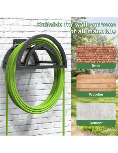 Soporte para Manguera OLV Montado en Pared 38.1m Metal Resistente