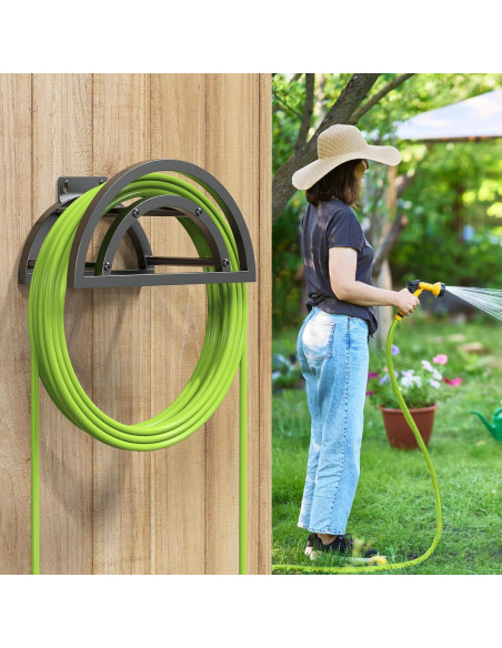 Soporte para Manguera OLV Montado en Pared 38.1m Metal Resistente