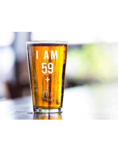 Vaso de Cerveza Gelid 16 oz 59 + Un Dedo Medio Cumpleaños 60 2