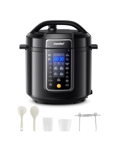 Olla de Presión Eléctrica COMFEE' 9 en 1 6L Negra