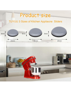 Deslizadores autoadhesivos para electrodomésticos TUYUU - 8 piezas 2