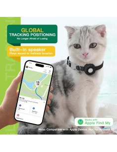Collar Localizador GPS para Gatos ZITTZ Negro, Sin Cuota Mensual 2