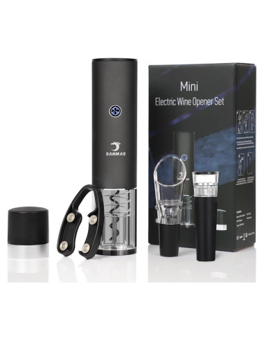 Abrebotellas Eléctrico SANMAS C010 Recargable con Cortador