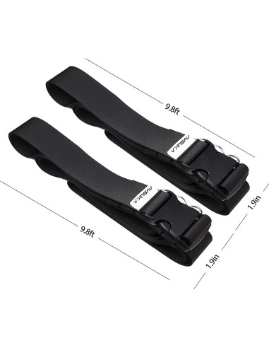 Correas de Equipaje Ajustables AVSUKA 2pcs 3m Negro