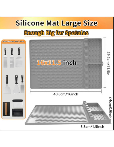 Alfombrilla de Silicona para Parrilla Blackstone 40.6x29.2cm