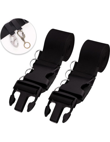 Correas de Equipaje Ajustables AVSUKA 2pcs 3m Negro