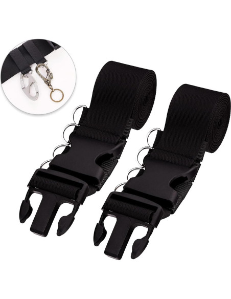 Correas de Equipaje Ajustables AVSUKA 2pcs 3m Negro