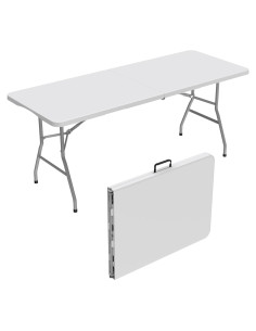 Mesa Plegable Allpop 6 Pies Blanca para Interior y Exterior