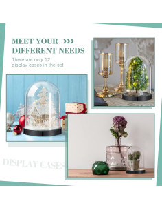 Caja de Exhibición de Plástico Zhengmy 2 Piezas Rosa 12.5x8.5cm 2