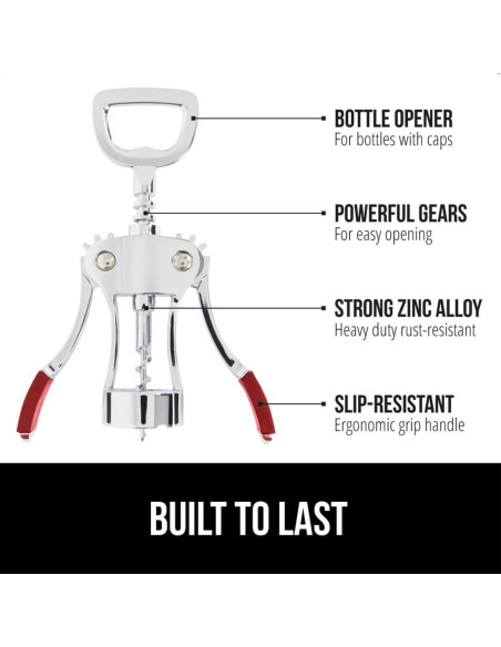 Sacacorchos Ergonómico GORILLA GRIP Rojo Multifuncional Sacacorchos Ergonómico GORILLA GRIP Rojo Multifuncional