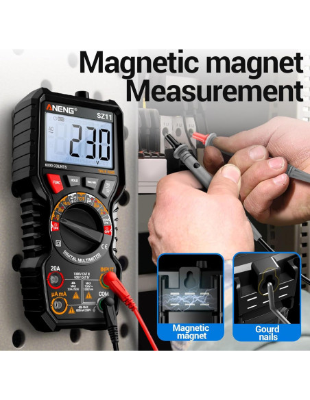 Multímetro Digital ANENG 6000 Cuentas TRMS con Imán