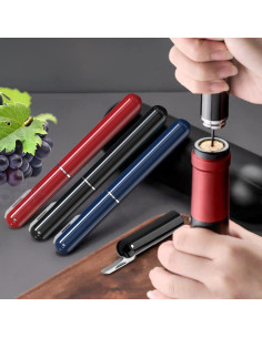Sacacorchos de Vino JOQINEER Manual con Cortador y Portátil 2