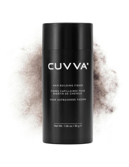 Fibra Capilar CUVVA 30g - Relleno Instantáneo Cabello Fino Marrón Ceniza