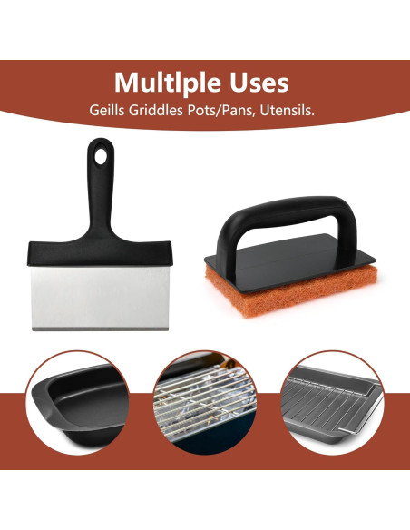 Kit de Limpieza de Parrilla WYZJC 18 Piezas Acero Inoxidable