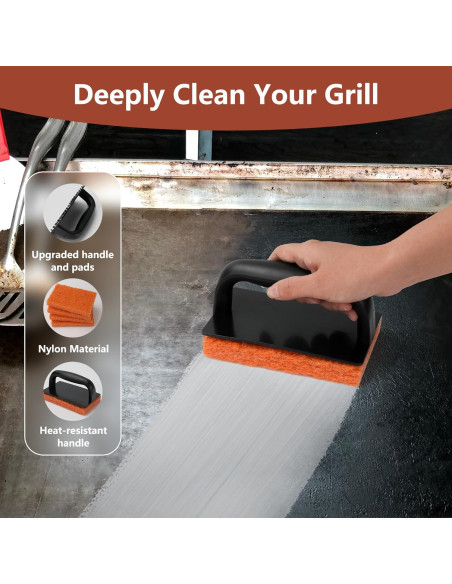 Kit de Limpieza de Parrilla WYZJC 18 Piezas Acero Inoxidable