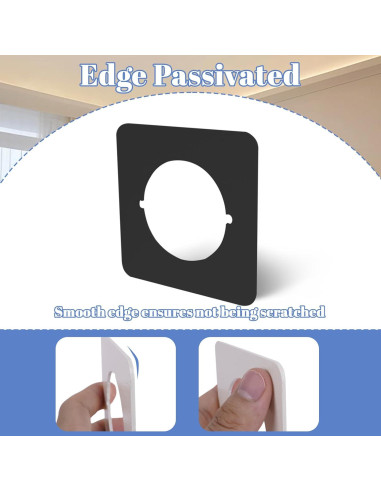 Placa de Cubierta de Cerrojo Rose-cha 2 Pcs Acero 8.9x8.9 cm