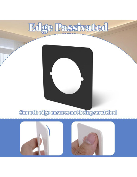 Placa de Cubierta de Cerrojo Rose-cha 2 Pcs Acero 8.9x8.9 cm