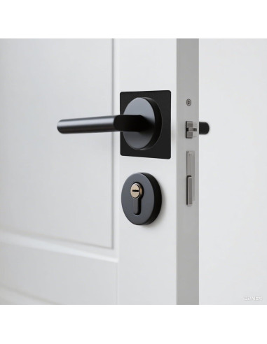 Placa de Cubierta de Cerrojo Rose-cha 2 Pcs Acero 8.9x8.9 cm