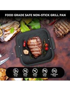 Combo Freidora de Aire y Parrilla ASTRALSHIP 4.2L Vidrio 2