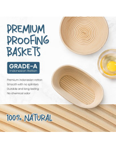 Conjunto Cestas de Prueba de Pan RORECAY 22,86 cm y 25,4 cm 2