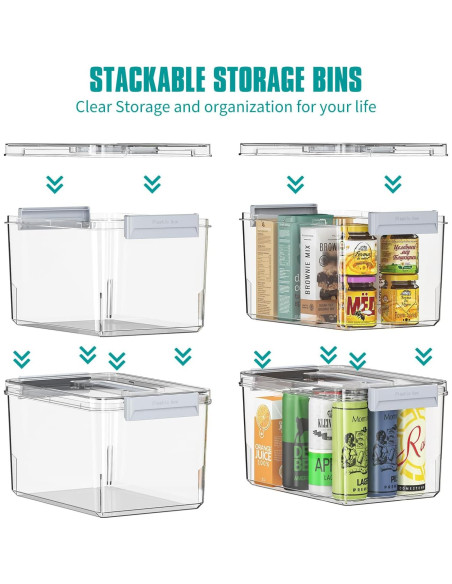 Contenedores de Almacenamiento Plástico MAGDESIGNER 4.5QT y 8.5QT