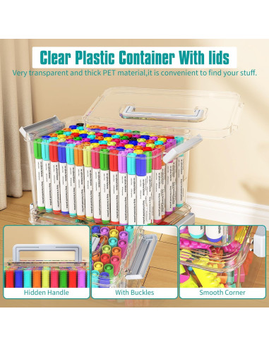 Contenedores de Almacenamiento Plástico MAGDESIGNER 4.5QT y 8.5QT