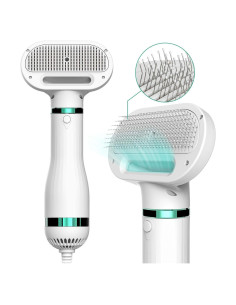 Secador de Pelo para Mascotas iPettie 2 en 1 con Cepillo, 3 Calores