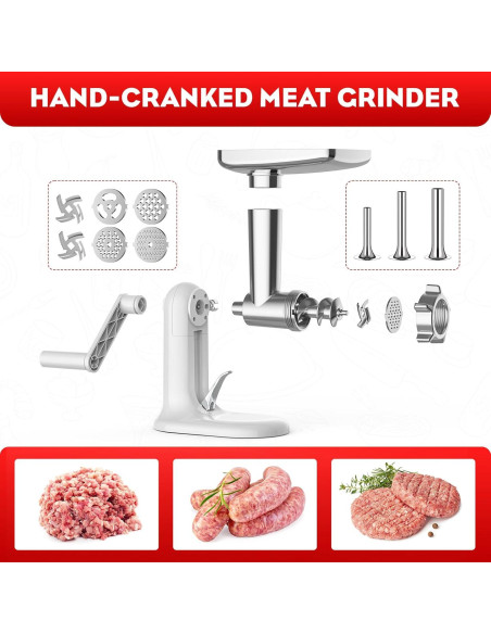 Picadora de Carne Manual COFUN 1705-HA con Embutidora y 4 Placas