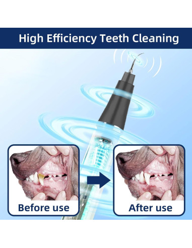 Kit de Limpieza Dental Ultrasónico para Perros Psytpusa - 9 Piezas