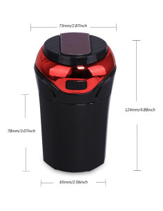 Cenicero y encendedor desmontable eJiasu con luz LED azul 2