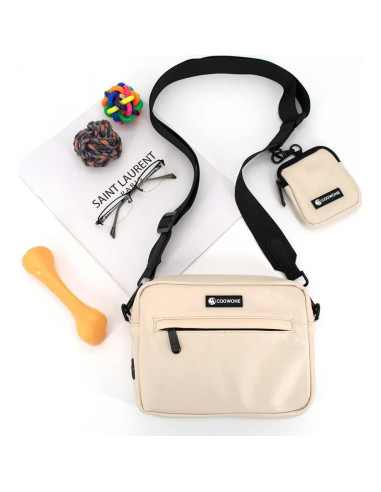 Bolsa Impermeable para Perros COOWONE con Dispensador Beige