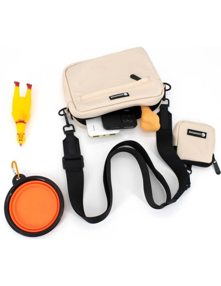 Bolsa Impermeable para Perros COOWONE con Dispensador Beige Bolsa Impermeable para Perros COOWONE con Dispensador Beige