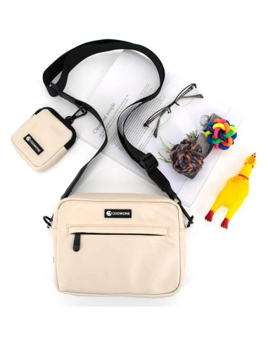 Bolsa Impermeable para Perros COOWONE con Dispensador Beige
