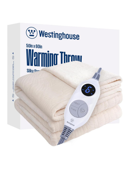 Manta Térmica Eléctrica Westinghouse Beige 50x60" 6 Niveles Calor
