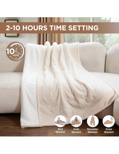 Manta Térmica Eléctrica Westinghouse Beige 50x60" 6 Niveles Calor