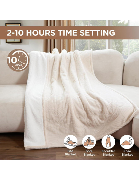 Manta Térmica Eléctrica Westinghouse Beige 50x60" 6 Niveles Calor