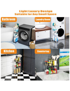 Carro de Almacenamiento Rodante Yieach 4 Niveles 16 cm Ancho 2