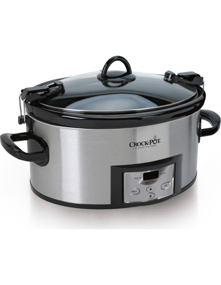 Crock-Pot Cocinero Lento 6 Cuartos Acero Inoxidable Programable Crock-Pot Cocinero Lento 6 Cuartos Acero Inoxidable Programable