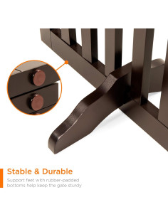 Corral Ajustable para Mascotas Mejor Opción 80x2x80cm Espresso 2