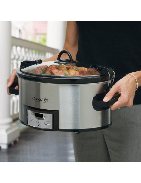 Crock-Pot Cocinero Lento 6 Cuartos Acero Inoxidable Programable Crock-Pot Cocinero Lento 6 Cuartos Acero Inoxidable Programable