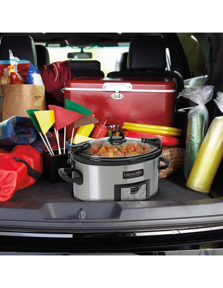 Crock-Pot Cocinero Lento 6 Cuartos Acero Inoxidable Programable Crock-Pot Cocinero Lento 6 Cuartos Acero Inoxidable Programable