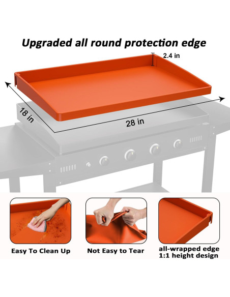 Cubierta de Silicona Carry360 para Parrilla Blackstone 71x46cm