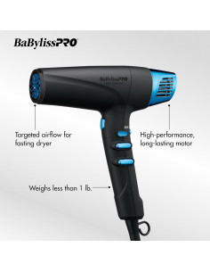 Secador de Pelo BaBylissPRO Nano Titanium 1875W Iónico Negro 2