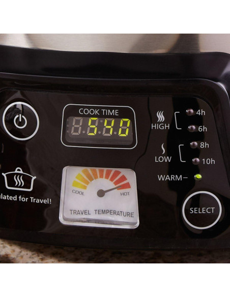 Crock-Pot Cocinero Lento 6 Cuartos Acero Inoxidable Programable Crock-Pot Cocinero Lento 6 Cuartos Acero Inoxidable Programable